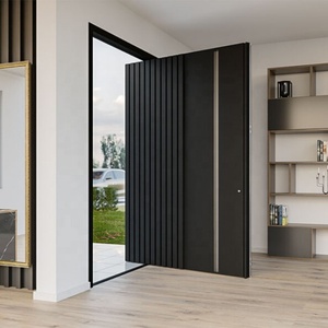 Porte d'<span class=keywords><strong>entrée</strong></span> pivotante moderne en aluminium sur mesure, à rupture de pont thermique, pour extérieur - Product Image 1