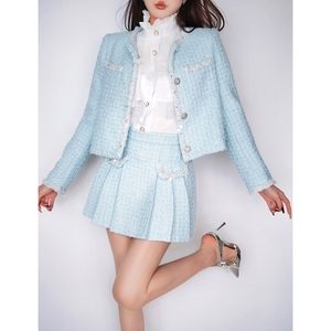 Set Moda Autunnale Trendy Nuovo Stile Lusso Leggero Fragranza Delicata Stile High Street Giacca e Gonna Corta <span class=keywords><strong>Boutique</strong></span> Donna - Product Image 2