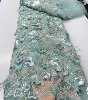Dentelle française perlée faite à la main, 5 yards, tissu de dentelle haut de gamme pour femmes, collection août 2026