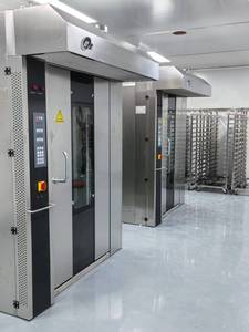 เตาอบลมร้อนแบบหมุน 32 ถาด พกพาได้ ใช้แก๊ส 380V สำหรับอุปกรณ์อบขนมปัง/เค้ก/ขนมอบ รับประกันหนึ่งปี เหมาะสำหรับโรงสีแป้งและร้านเบเกอรี่ - Product Image 6