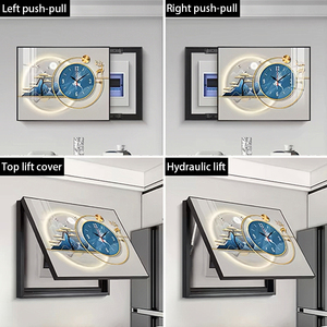 Hiện đại trang trí nội thất đồng hồ sang trọng pha lê sứ sơn nhà hàng đồng hồ điện hộp sơn trang trí đồng hồ treo tường - Product Image 4