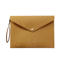 Personnalisation écologique, sac souple multifonctionnel en feutre polyester A4, durable, portable, fermeture à pression, dossier de documents professionnels
