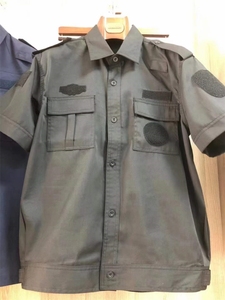 ชุดยูนิฟอร์มพนักงานรักษาความปลอดภัย แขนยาว คอปกสีเขียว พร้อมแถบติดแบบเมจิกสติ๊ก แจ็คเก็ต + กางเกงขายาว - Product Image 5