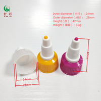 Bouchon à vis en plastique écologique 24/410 couleur personnalisée avec bec verseur anti-fuite pour cosmétiques et colle capillaire