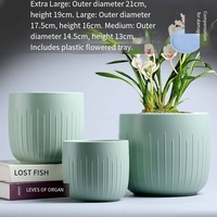 Pot de fleurs en résine de style nordique minimaliste à bords droits, avec contrôle des racines et large ouverture, élégant, pour arbres du dragon