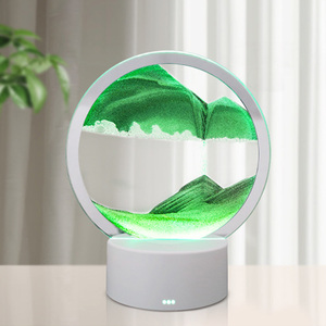Lámpara de paisaje de arena de mar profundo 3D, regulable, colorido, creativo, de cristal, pintura de arena que fluye, movimiento en movimiento para dormitorio, decoración del hogar - Product Image 6
