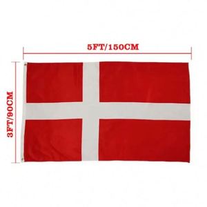 China Manufacturer Custom Silk <b>Screen</b> Printing Country Flag Danish All Countries World Denmark Flag - Product Image 4