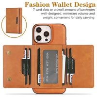 Casing iPhone 15 16 17 Pro Max, Samsung S24 S25 Ultra Edge A56 A17, Google Z Fold Flip 7 FE D3, Dompet Kartu Kredit 2 in 1