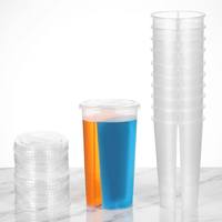 Gobelets jetables Mox écologiques de qualité alimentaire en PET à paroi simple, transparents, de 12 oz, diamètre 90 mm, avec logo personnalisé, pour boissons gazeuses froides