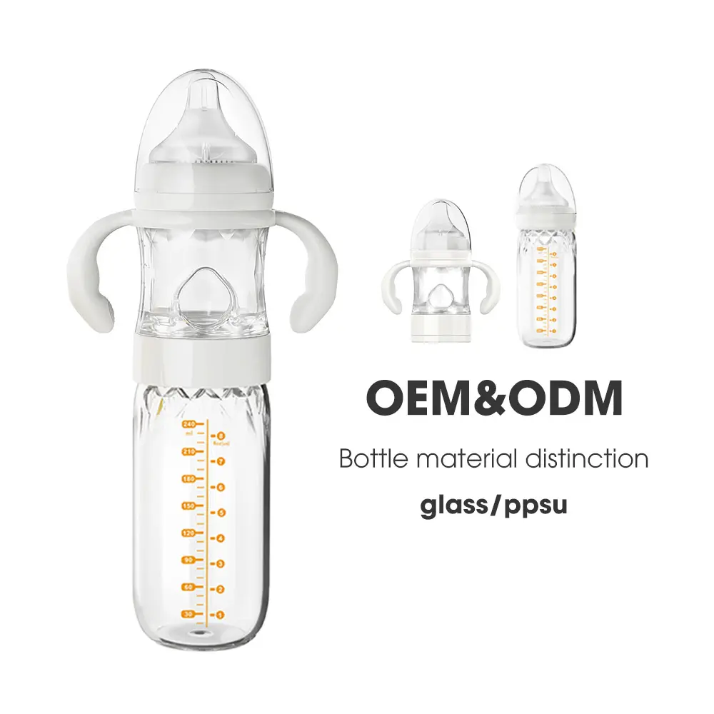 Portable High-end Household Indoor Outdoor Travel Dispenser Baby Milk Glass Bottle Set