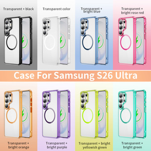Coque de luxe magnétique transparente anti-jaunissement en PC et TPU antichoc pour <span class=keywords><strong>Samsung</strong></span> Galaxy S26 Ultra – Prise en charge OEM ODM - Product Image 1
