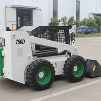 Performa Unggul Skid Steer Loader 750D 0.86Ton Compact Backhoe Loader dengan Harga Kompetitif untuk Pemindahan Tanah yang Efisien