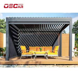 شرفة كبيرة خارجية من الألومنيوم 10X12Ft 3X4M مع ستارة جانبية شبكة بعوض للحديقة الفناء الطرف العريشة قابل للسحاب - Product Image 1