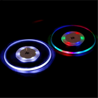 Sous-verre LED Lumineux pour Boissons, Modes de Lumière Colorée et Blanche, Sous-verre LED pour Cadeau de Fête, Mariage, Décoration de Comptoir de Bar