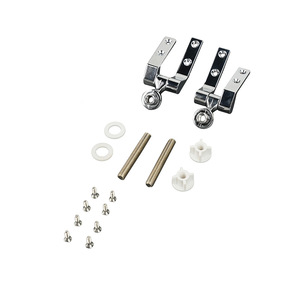 Toilet Seat Round Wood Finish Zinc Alloy Hinge <b>Kit</b> Replacement Parts - Product Image 4