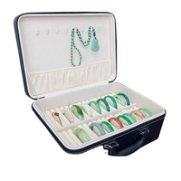 36 boîte de rangement pour bijoux grande capacité exposition bracelet jade valise en cuir