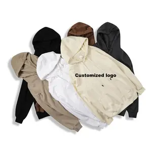 Sudaderas con capucha lisas básicas con hombros descubiertos y logotipo personalizado de tamaño a todo color para imprimir