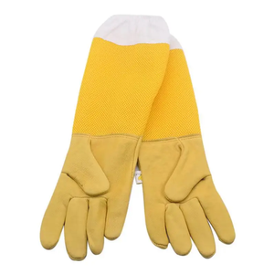 Gants de protection pour apiculteurs en peau de mouton, ventilés, avec poignets élastiques, manches longues de 47 cm, résistants aux perforations, respirants, anti-insectes - Product Image 2