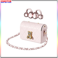 Écouteurs Bluetooth TWS élégants à clip d'oreille avec réduction de bruit ENC et étui de chargement de type sac pour femmes