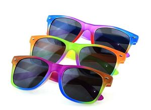 2023 Vintage Unisex de colores Arco Iris personalizado promocional barato gafas de sol - Product Image 3