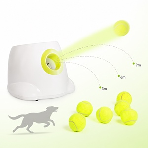 Lanceur de balles pour chien automatique moderne en plastique, lanceur de balles de tennis, trois portées de lancer 10, 20, 30 pieds, jeu en intérieur S-8303 - Product Image 3