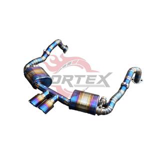 Système d'échappement Catback Vortex Grade 5 en titane de 1,2 mm d'épaisseur, bleu brûlé, pour Porsche Boxster & Cayman 987.1 987.2 981 2004-2012, avec soupapes - Product Image 3