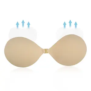 Stick On Bra Wholesale Self Adhesive Silicone Invisible Push Up Breast Lift Bra With Wing Sponge Bra Nipple Cover Cat Shape