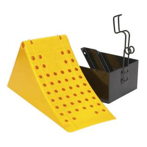 <span class=keywords><strong>Cale</strong></span>-roues en plastique HDPE avec support en acier <span class=keywords><strong>pour</strong></span> camion, remorque et voiture, avec support métallique - Product Image 3