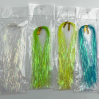 Matériel de liage de mouches, Flash froissé, échelle de poisson pour accrocher des ailes et des jambes