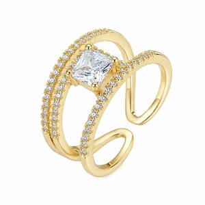 Anillo Abierto con Detalle Brillante, Diseño Atrevido, Accesorios de Moda para Hombres y Mujeres - Product Image 5