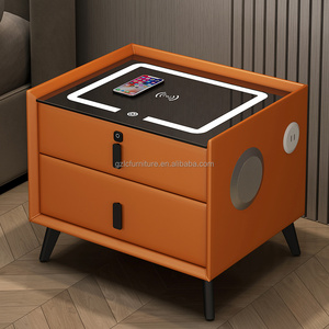 Thông Minh Vân tay khóa đầu giường với LED ánh sáng USB sạc không dây loa hiện đại thông minh đầu giường bảng phòng ngủ đồ nội thất Set - Product Image 3