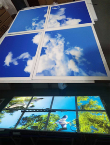 Lampe de plafond à paysage romantique, lumière de panneau pour hall de club, ciel bleu, nuage, arbre <span class=keywords><strong>vert</strong></span>, vision, lumières de plafond somptueuses - Product Image 5