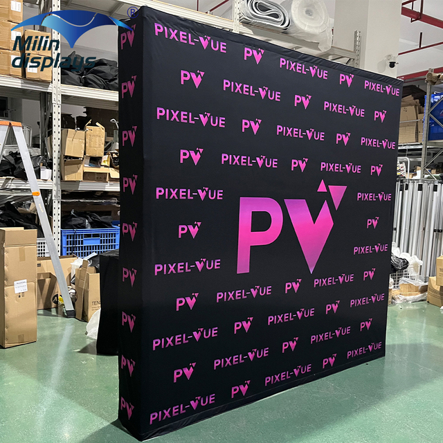 Portable 360 Photo Booth Tension Fabric Pop up Display Stand Easy to Install Sport Trade Show Banners Event Pillow Case Backdrop