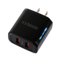 Adaptateur de charge haute puissance USB QC30 36W à double port, compatible avec les prises EU et US, chargeur mural USB pour téléphone portable