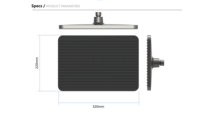 Système de panneau de douche carré minimaliste: contrôle à 3 boutons, buses ABS autonettoyantes, voies navigables doubles Eco-Core