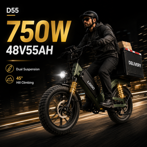 Bicicleta Eléctrica de Carga D55 E-MTB con Neumáticos Gruesos de 20 Pulgadas, 48V55Ah, Doble Suspensión, 750W, 240km de Autonomía, Venta al Por Mayor OEM - Product Image 1