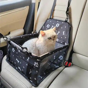 PiCi Paw ระบายอากาศและพับได้สัตว์เลี้ยงสุนัข Booster ที่นั่งเตียงสัตว์เลี้ยงตะกร้ารถสําหรับแมวสุนัขความปลอดภัยเดินทางตาข่ายกระเป๋า - Product Image 6