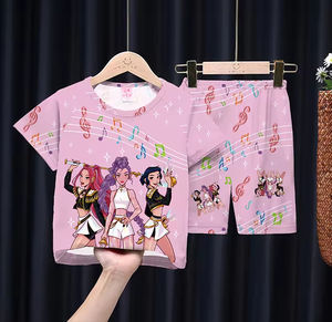 Nouvel ensemble de pyjamas Kpop Demon Hunters 2 pièces pour femmes et filles, vêtements de détente, dessin animé, vêtements de maison, vêtements de nuit - Product Image 6