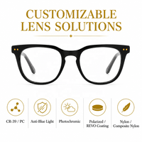 Monturas Ópticas Cuadradas Clásicas de Acetato para Hombre, Gafas de Diseño de Lujo, Venta al Por Mayor, Logotipo Personalizado, OEM, ODM, Muestras en 7 Días, Directo de Fábrica
