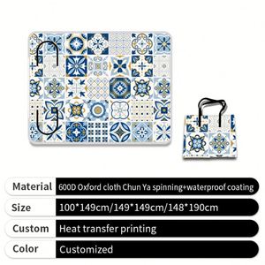 2025 New Arrival Outdoor <b>Picnic</b> Mat Waterproof Oxford Cloth Tote Bag Foldable <b>Picnic</b> <b>Blanket</b> with Zipper - Product Image 2