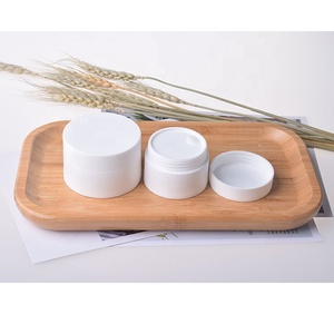 Giá thấp hơn 5g 15g 20g 30g 50 g 50ml 100ml đôi Tường Vòng Stackable đen trắng mỹ phẩm lọ nhựa PP Jar với nắp - Product Image 3