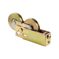 Système coulissant en acier zingué Cowell D1754 au design moderne, roulettes à faible bruit, accessoires pour roulettes de portes coulissantes
