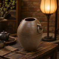 Vase de table en céramique artisanale style Wabi-sabi Arm Lvg, objet décoratif, pot en céramique, vase de table, pots en poterie en forme d'oreille