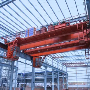 Ce Certification Monorail 50t QD Type Double Girder Electric Overhead Traveling Bridge Crane with Main And Auxiliary Hook