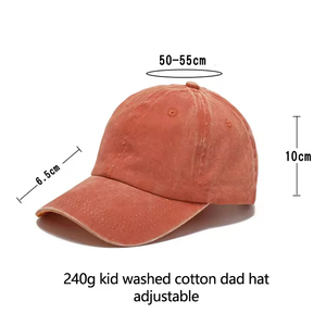 Casquette de baseball personnalisée brodée en coton recyclé lavé, 6 panneaux, légère, respirante, réglable, style Dad Hat, unisexe - Product Image 5