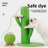 Arbre à chat moderne Winners Meow Fairy Cactus, structure d'escalade verticale tout-en-un en tissu, grand design cactus, style mignon, pour saut vertical