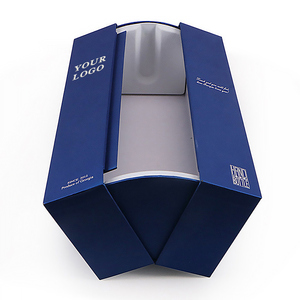 Fancy Logo Cửa Đôi Mở Cứng Nhắc Tông Nước Hoa Tái Chế Mỹ Phẩm Rượu Vang Bao Bì Hộp Với Bọt Và Chèn - Product Image 5