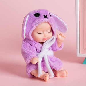 2024 New Wholesale Pvc Cartoon Cute Children's Little Doll Set Interactive <b>Mini</b> Baby Bionic Doll Toy Toys for Kids Boys Girls - Product Image 2