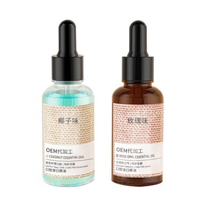 Aceite Esencial Bucal de Coco y Rosa OEM 30ml Cuidado Suave para las Encías Enjuague Bucal Marca Privada - Product Image 1