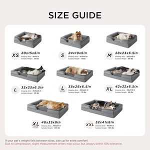 Coussin orthopédique de luxe personnalisé en mousse pour chien, avec housse amovible et lavable, vente en gros - Product Image 4